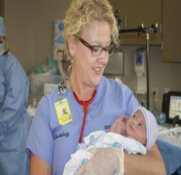 Nurse Wearing Photo ID Badge