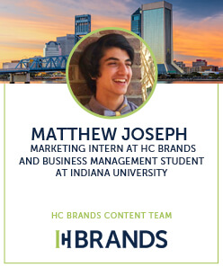 Matthew joseph, marketing intern at HC Brands and business management student at Indiana university