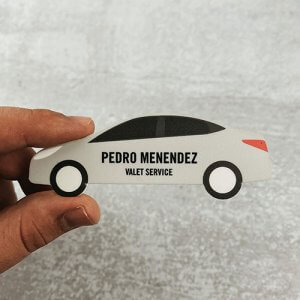 car shaped custom name tag