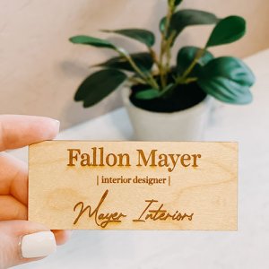 custom wooden name tag