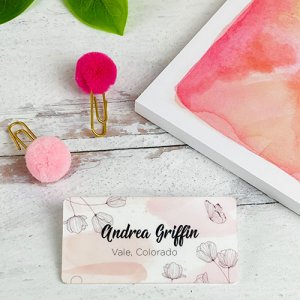 custom name badge with hometown