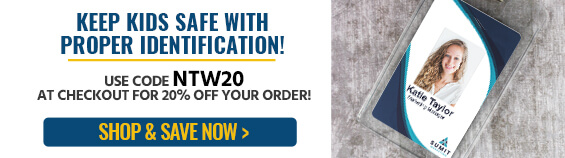 Save 20% on Photo IDs with Code NTWSTUDENT at Name Tag Wizard, Photo ID laying on table