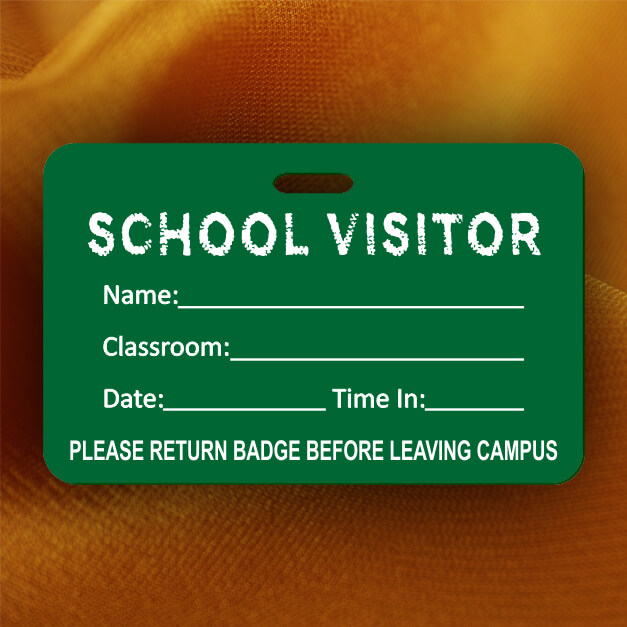 Chalkboard School Visitor Badge