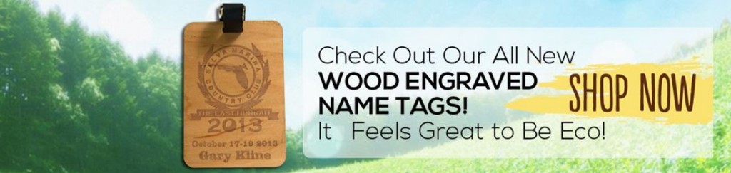 custom wood name tags