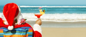 santa beach florida summer christmas in july