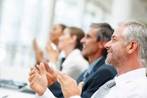 Businessmen Clapping