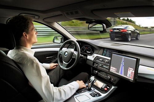 Man Driving in Car