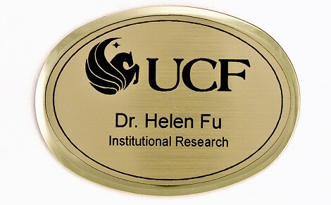 Brushed Gold Name Tag