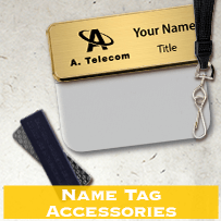 “Name Tag Accessories” — lanyards, clips and ID holders